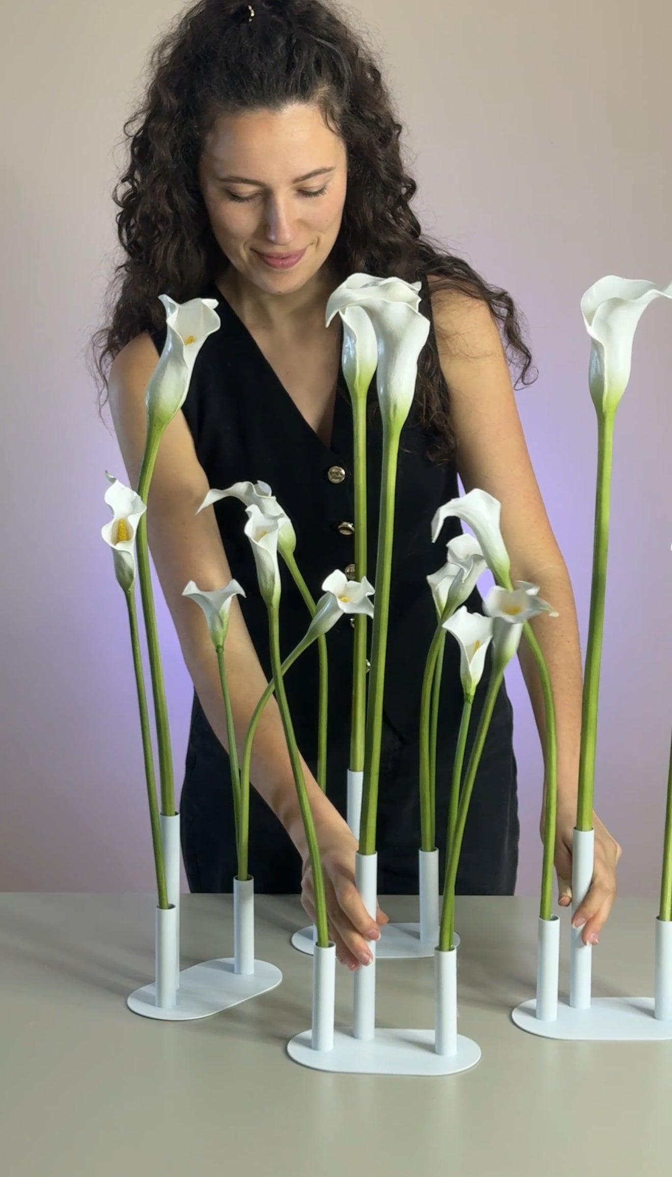 The Calla Lilly Floral Package (FULL PACKAGE of centrepieces, aisle, backdrop)