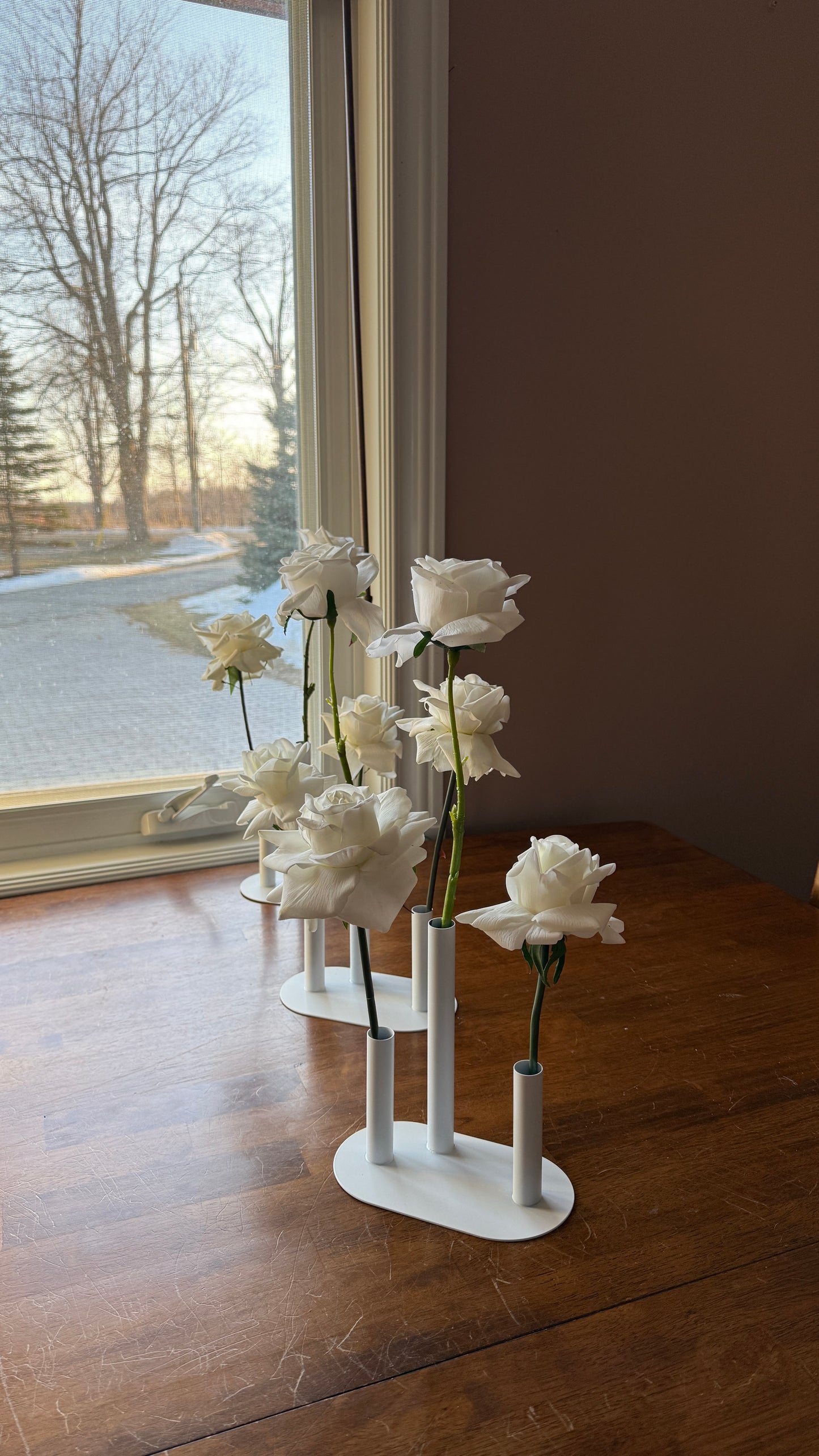 3-Stem Bud Vase WITH 3 Roses *NEW*