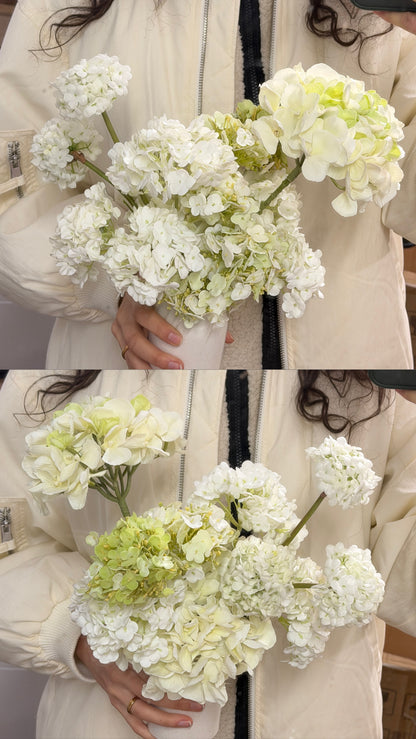 The White Hydrangea Tabletop Centrepiece Package