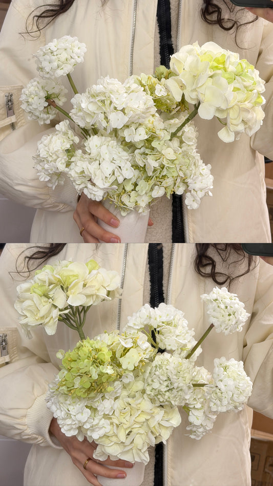 The White Hydrangea Tabletop Centrepiece Package