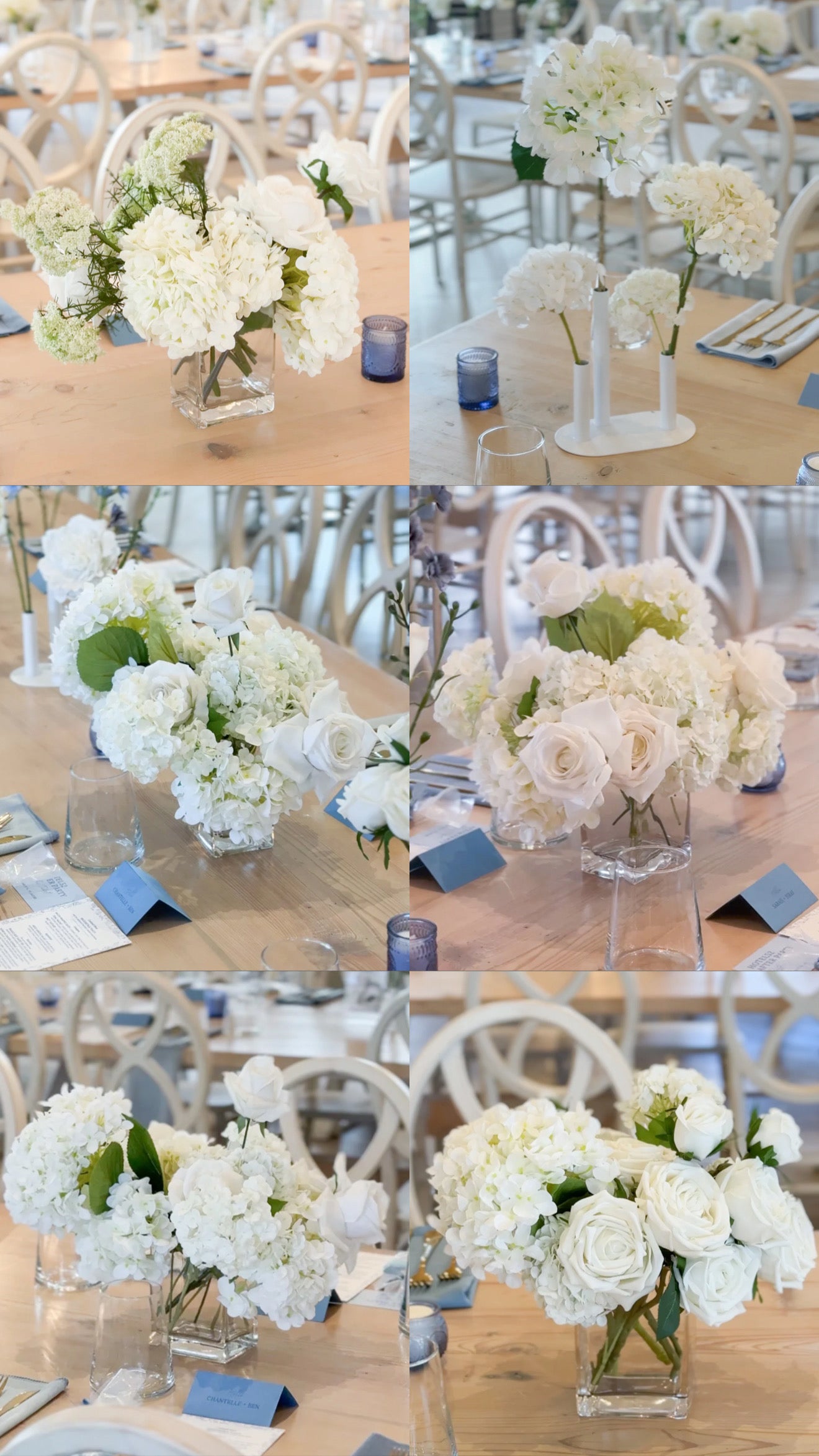 The White Hydrangea Tabletop Centrepiece Package