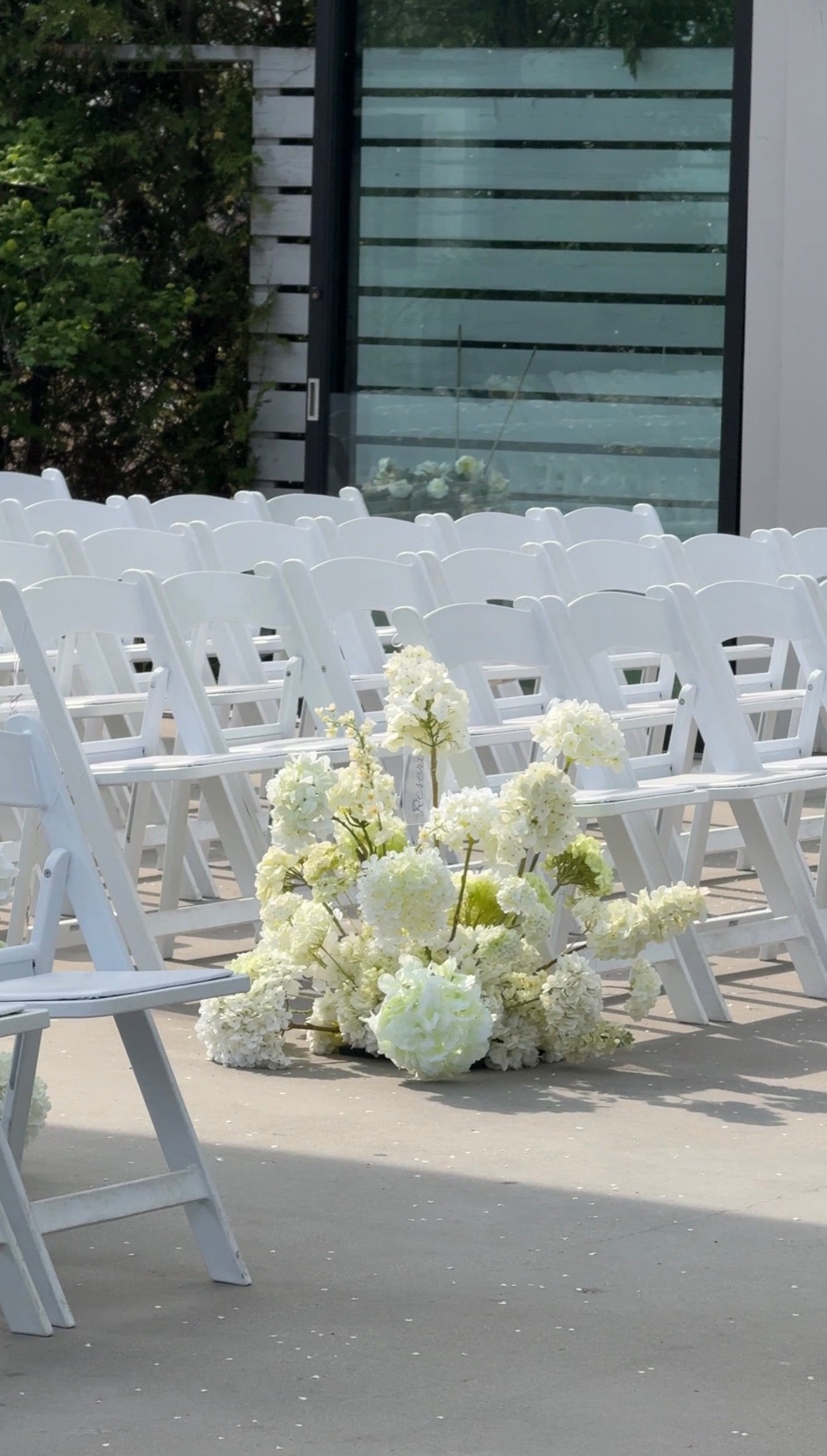 The White Hydrangea Aisle