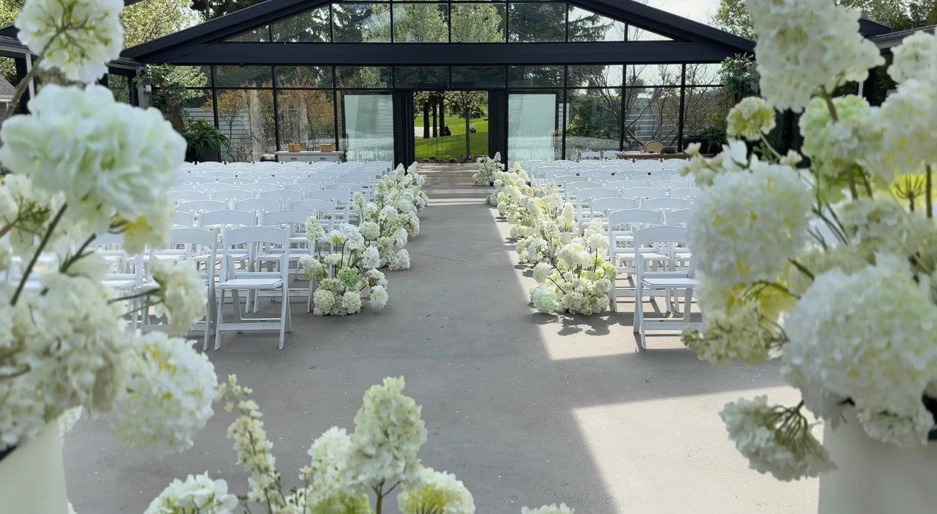 The White Hydrangea Aisle