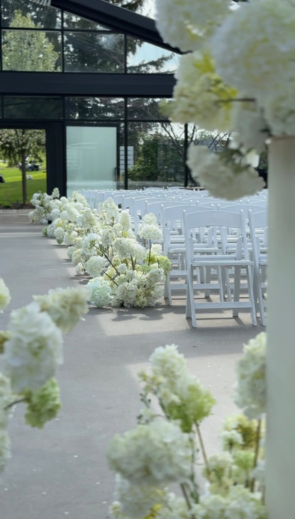 The White Hydrangea Aisle