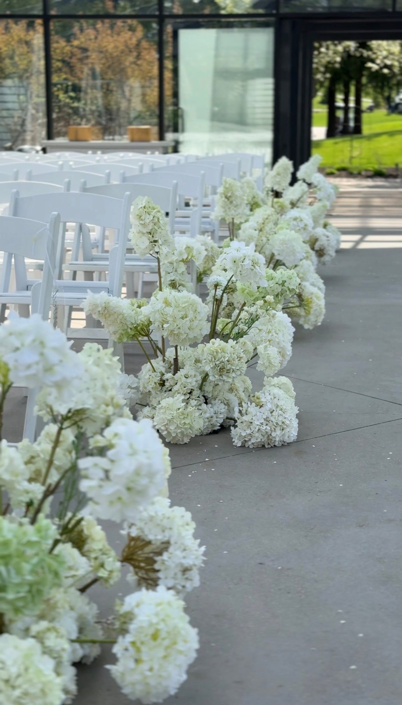 The White Hydrangea Aisle