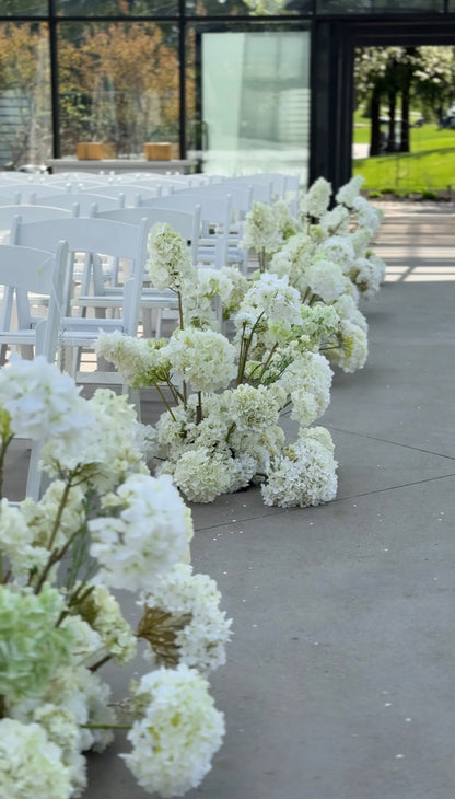 The White Hydrangea Aisle