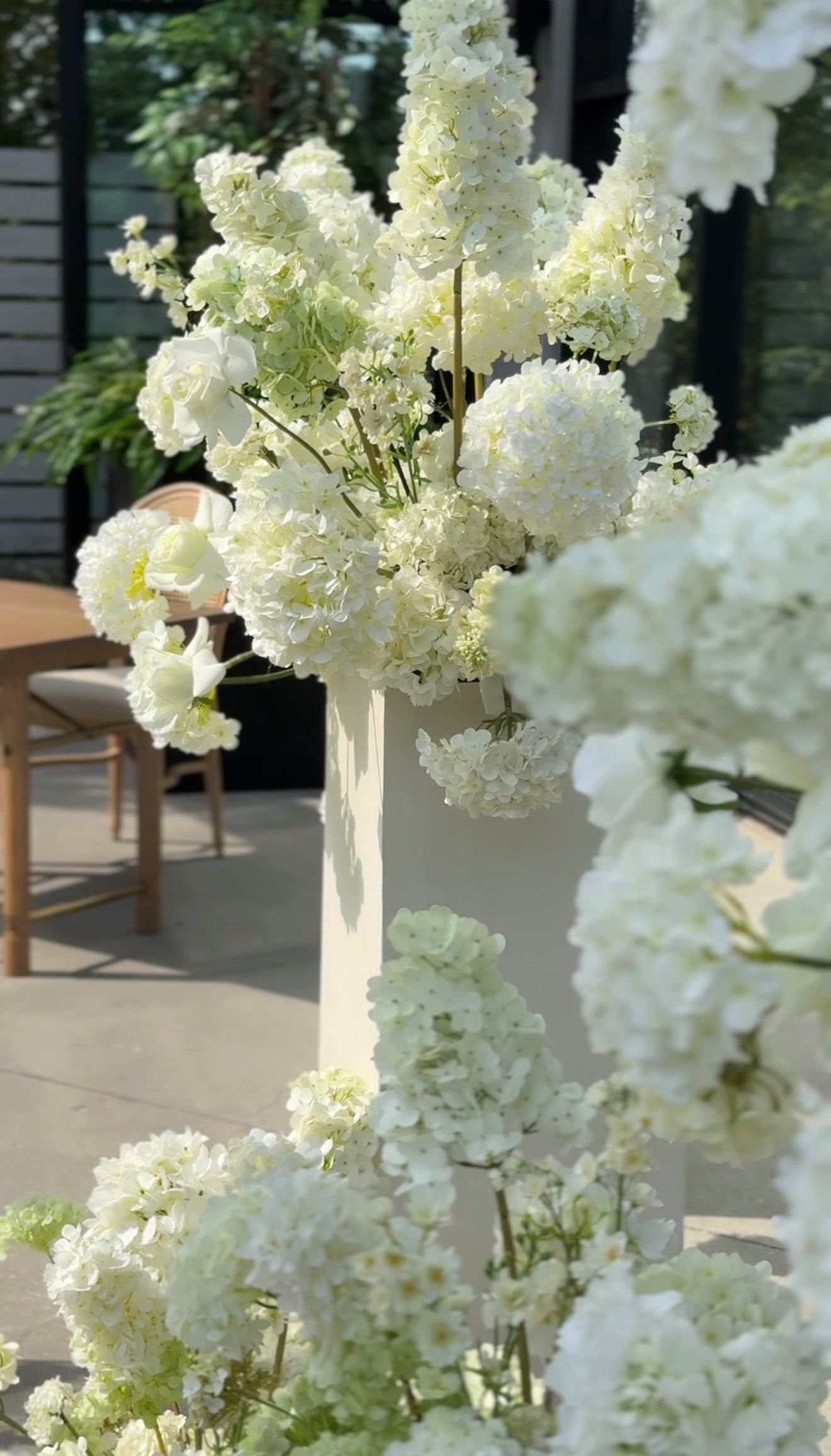 The White Hydrangea Backdrop