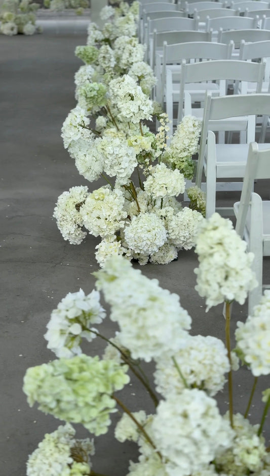 The White Hydrangea Aisle