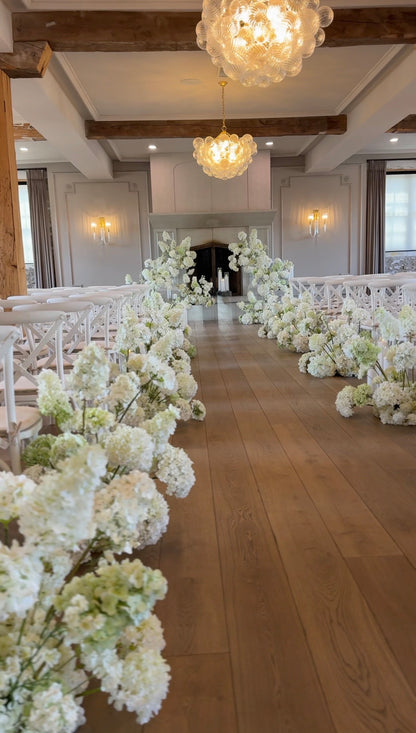 The White Hydrangea Aisle