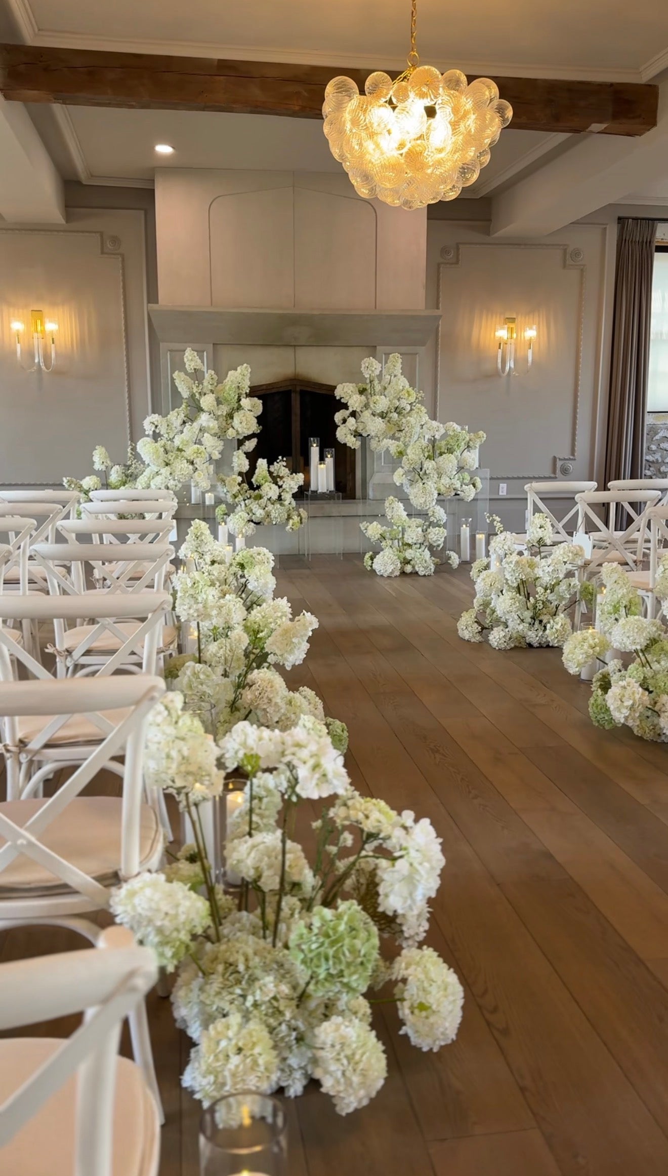 The White Hydrangea Aisle