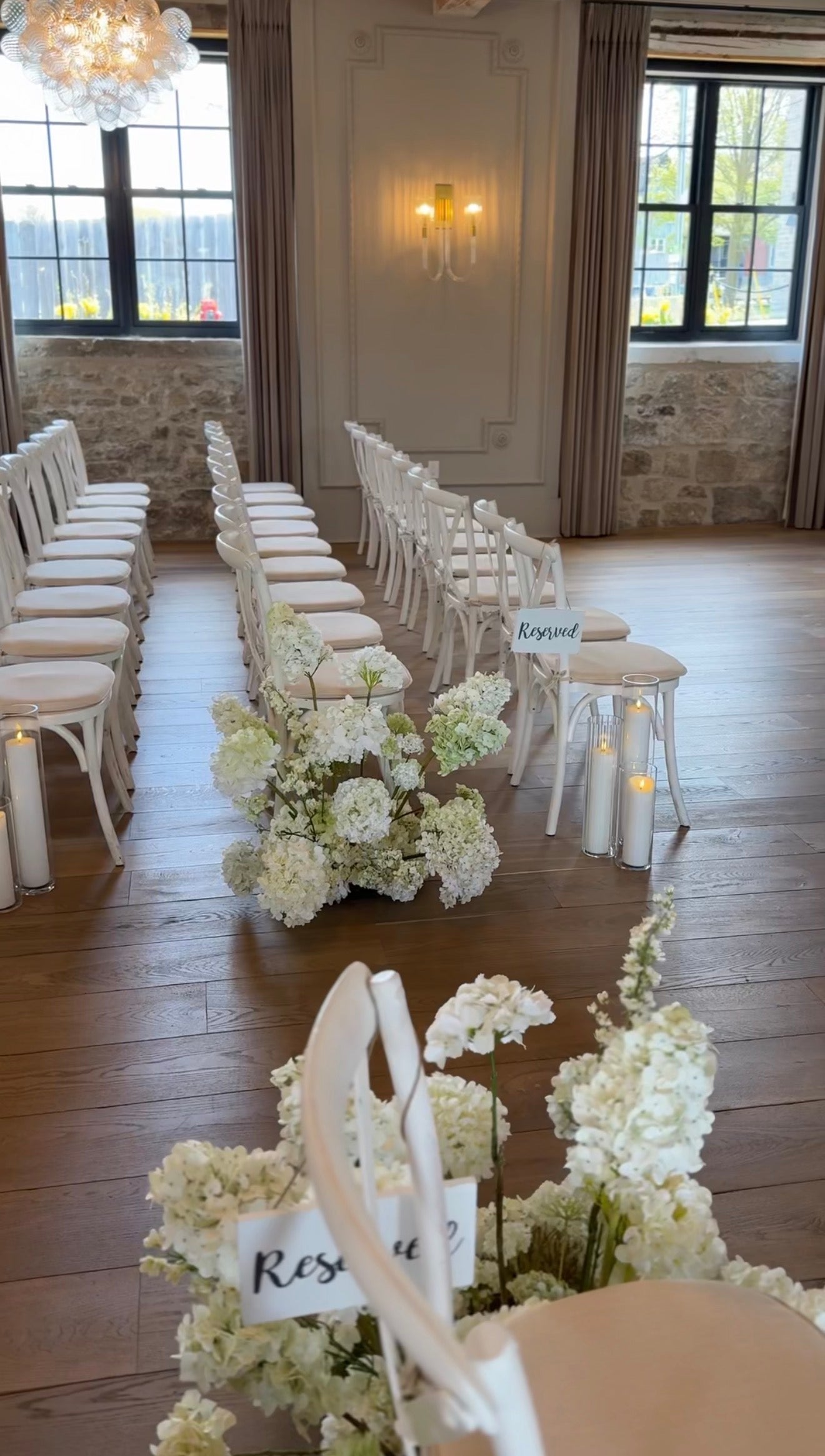 The White Hydrangea Aisle