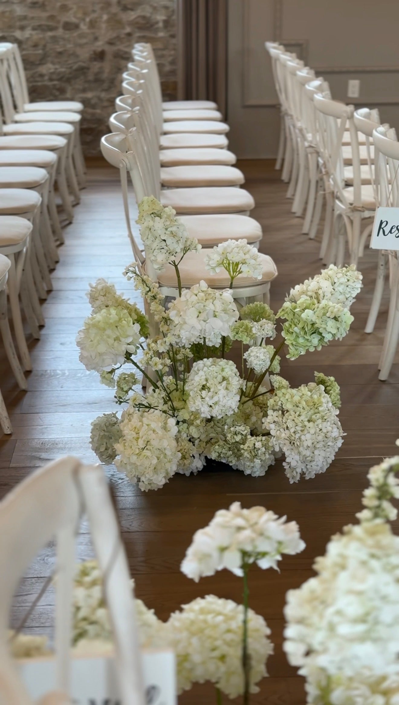 The White Hydrangea Aisle