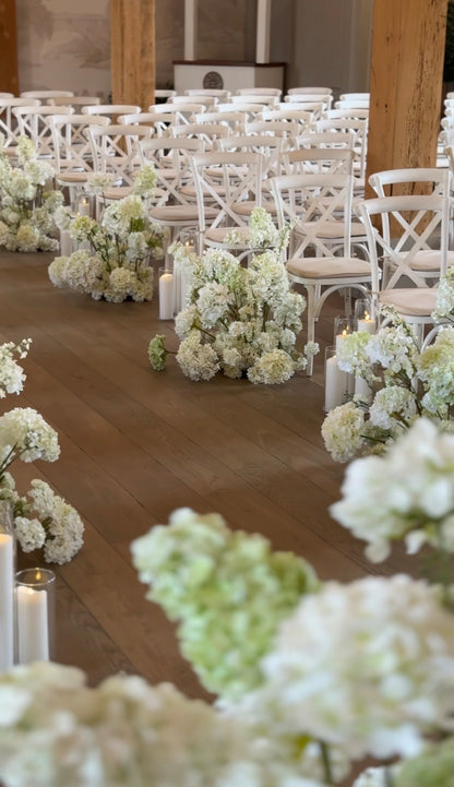 The White Hydrangea Aisle