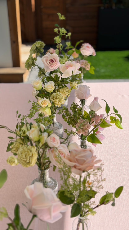 The Peach + Blush Garden Bud Vase Tabletop Package