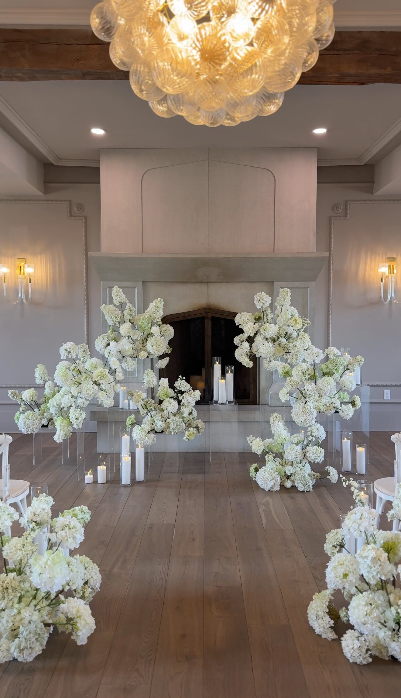 The White Hydrangea Backdrop