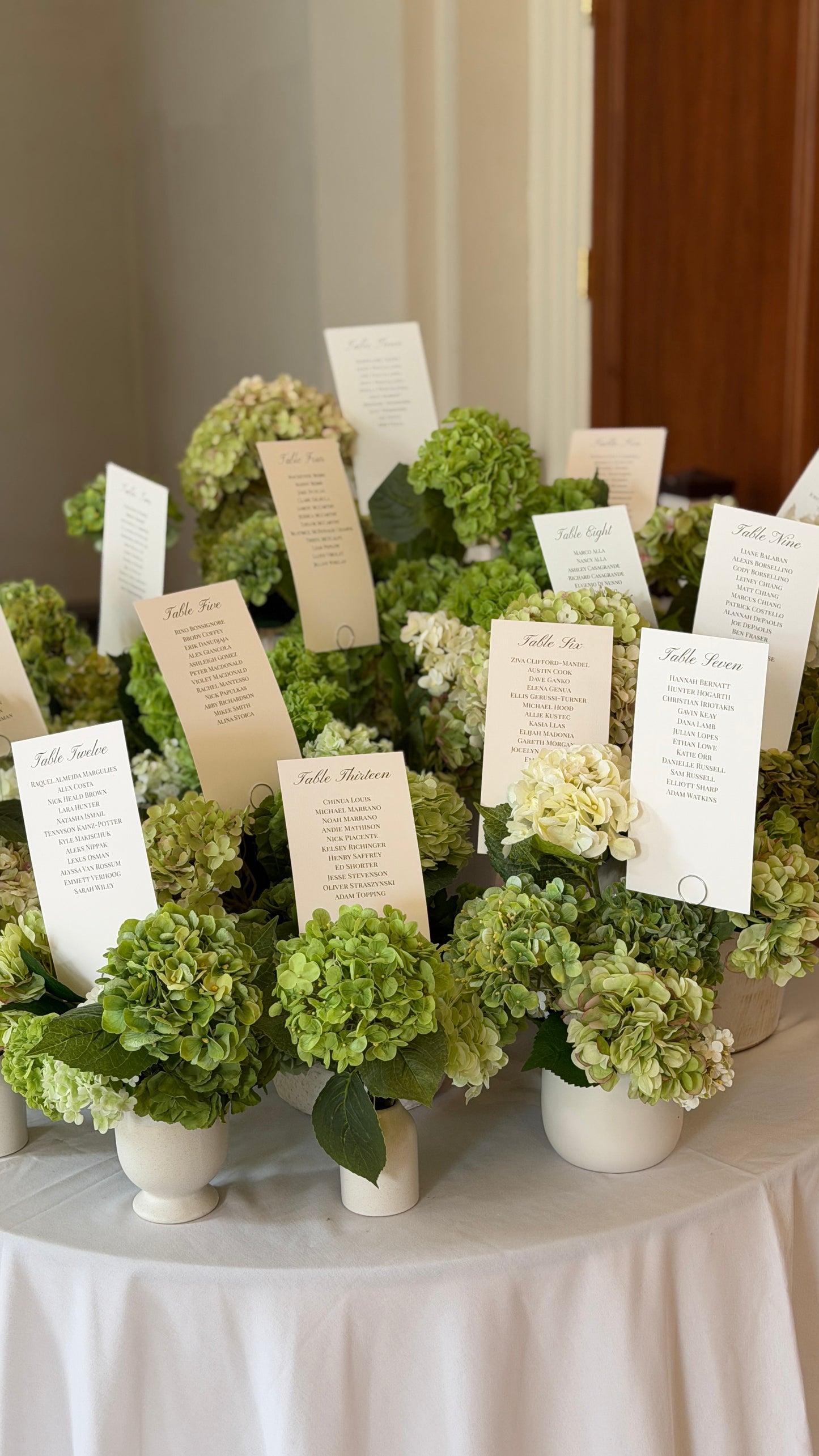 The Hydrangea Seating Chart