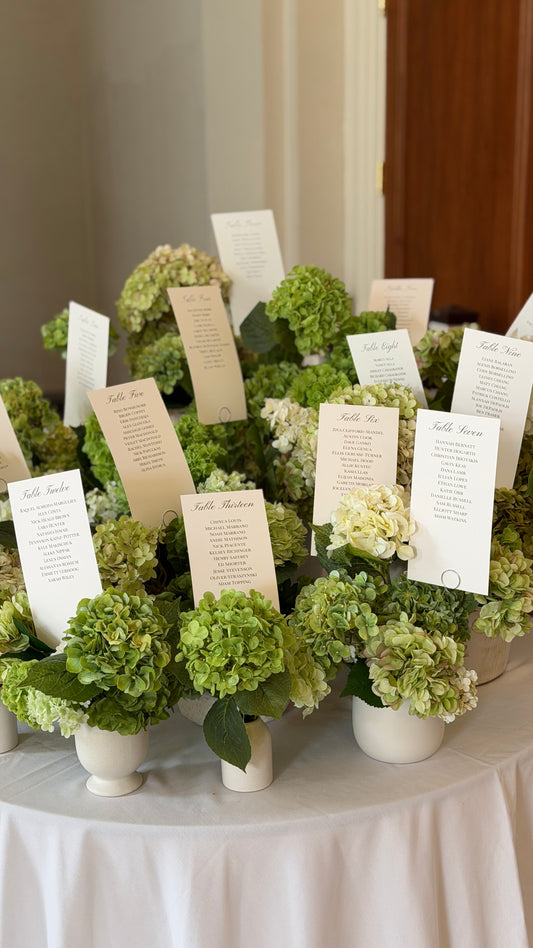 The Hydrangea Seating Chart