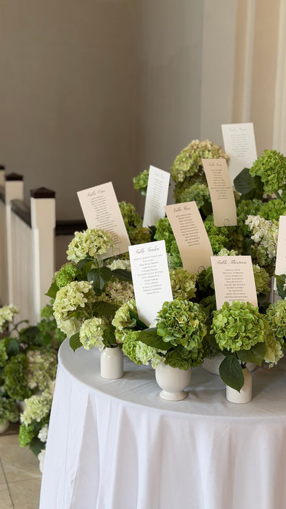 The Hydrangea Seating Chart