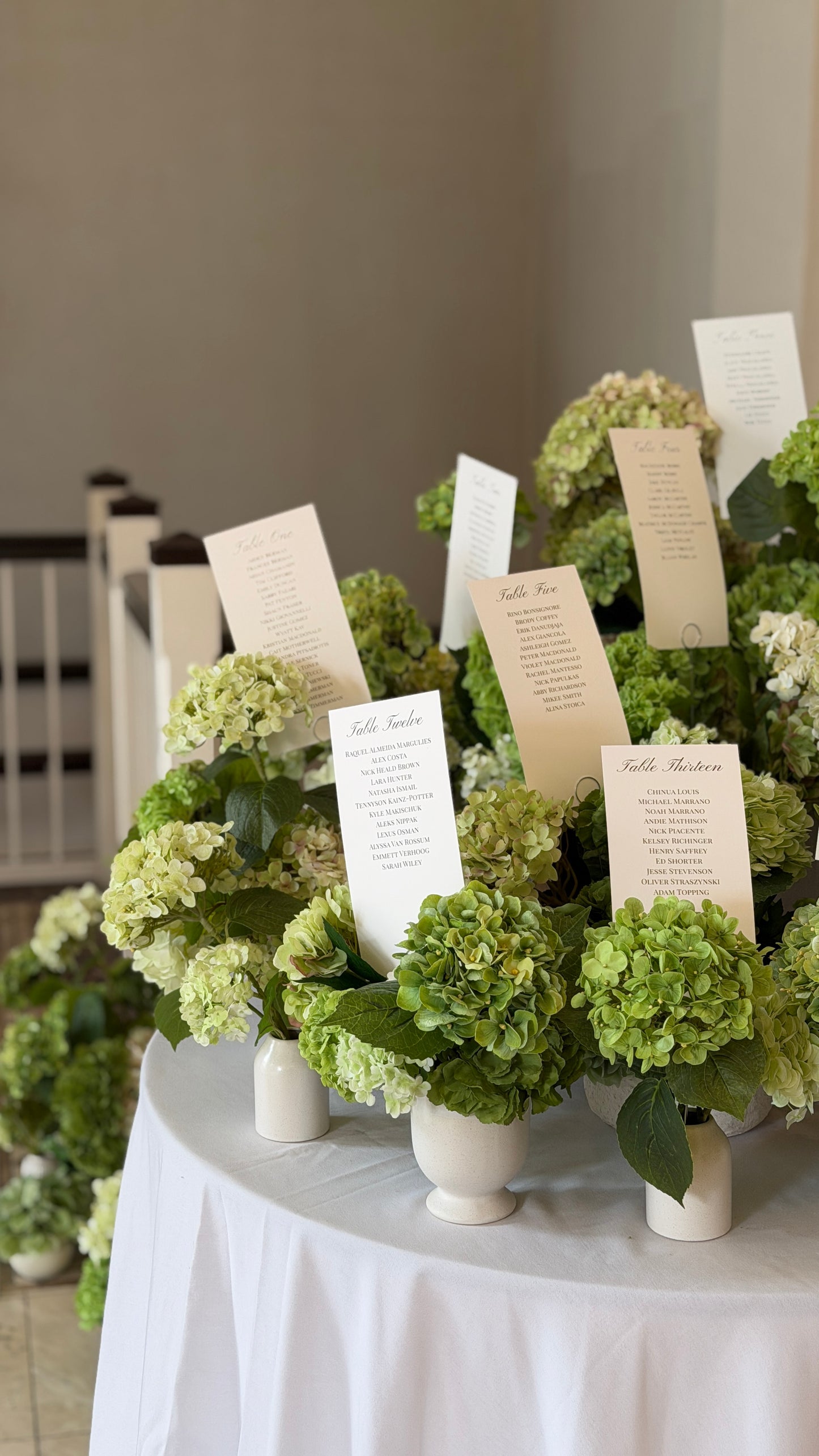 The Hydrangea Seating Chart