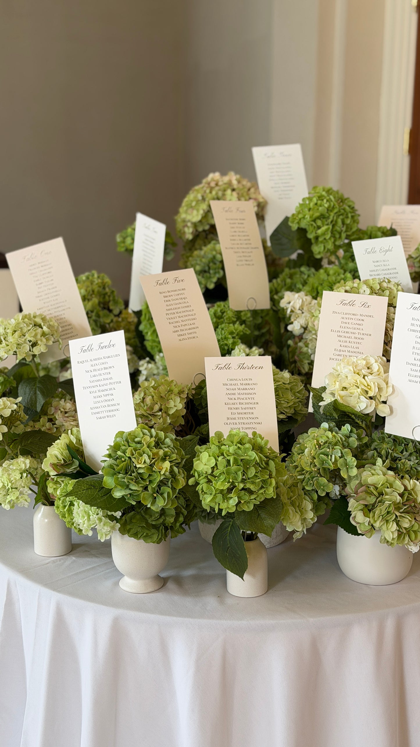 The Hydrangea Seating Chart