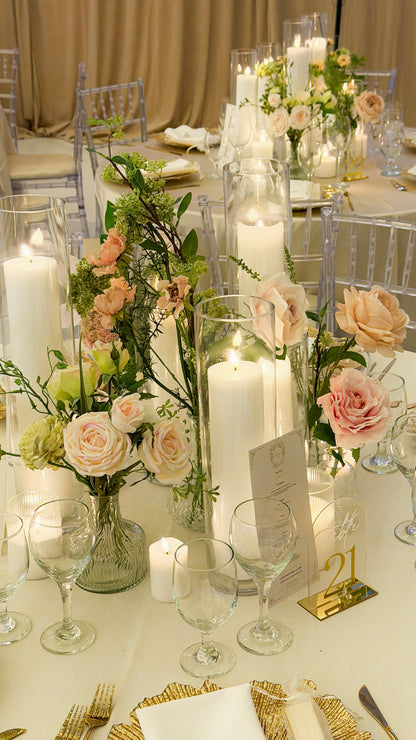 The Peach + Blush Garden Bud Vase Tabletop Package