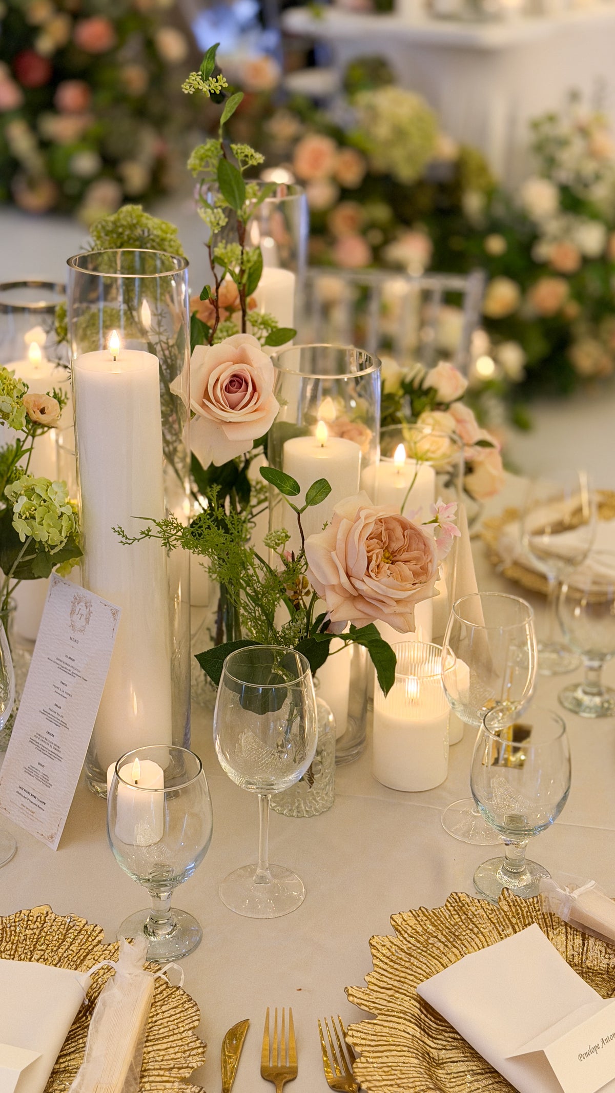 The Peach + Blush Garden Bud Vase Tabletop Package