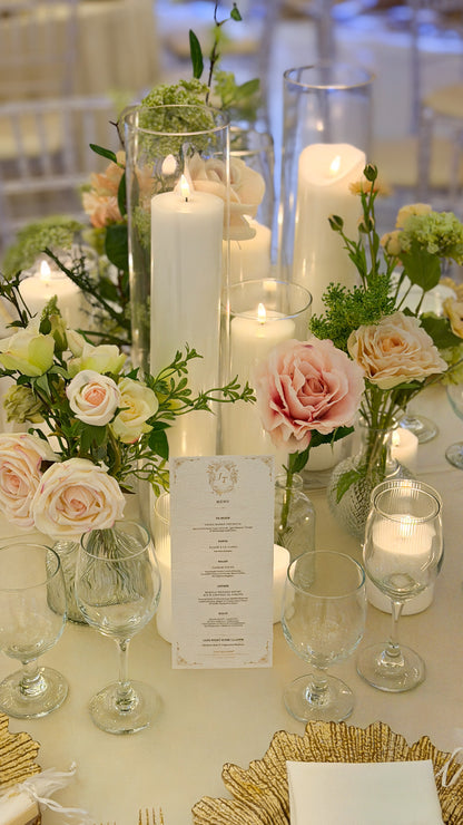 The Peach + Blush Garden Bud Vase Tabletop Package