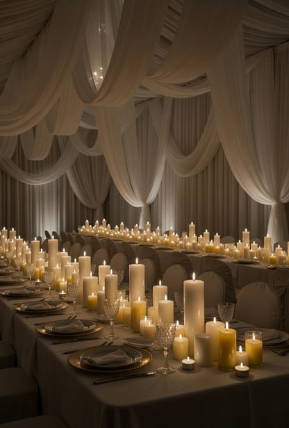 Flameless Real Paraffin Wax Candle Rental Package *NEW*