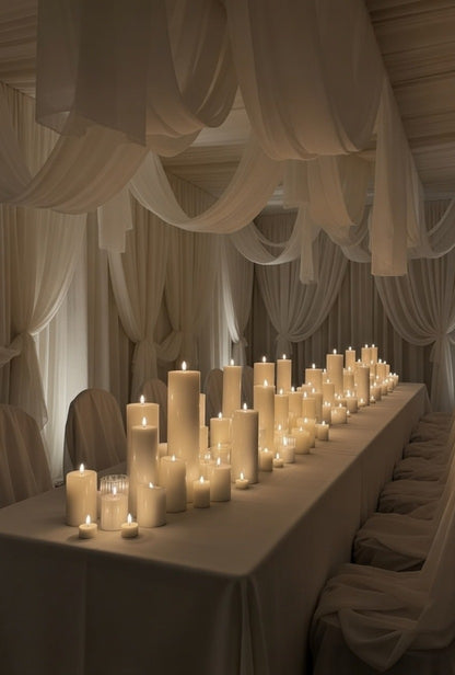 Flameless Real Paraffin Wax Candle Rental Package *NEW*