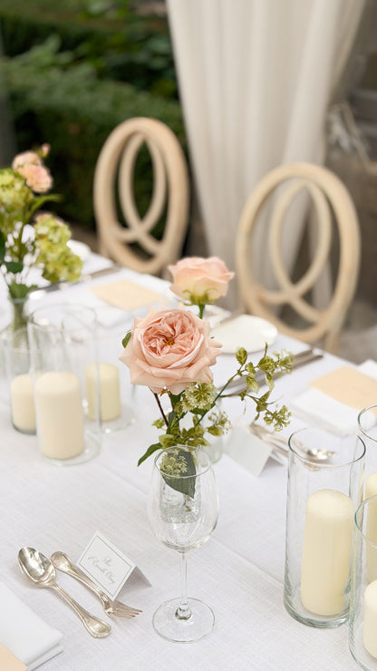 The Peach + Blush Garden Bud Vase Tabletop Package