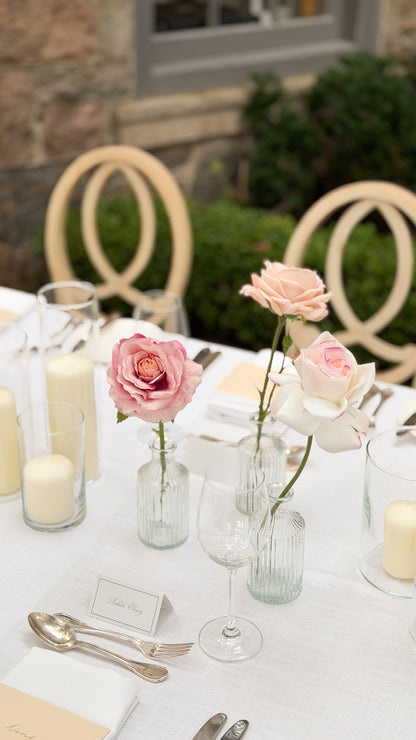The Peach + Blush Garden Bud Vase Tabletop Package