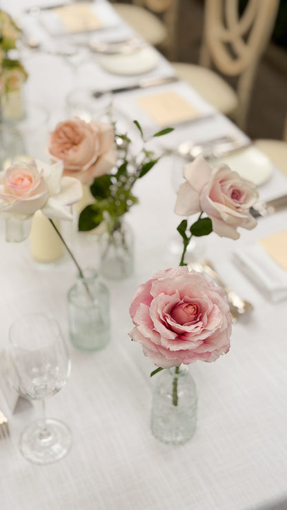 The Peach + Blush Garden Bud Vase Tabletop Package
