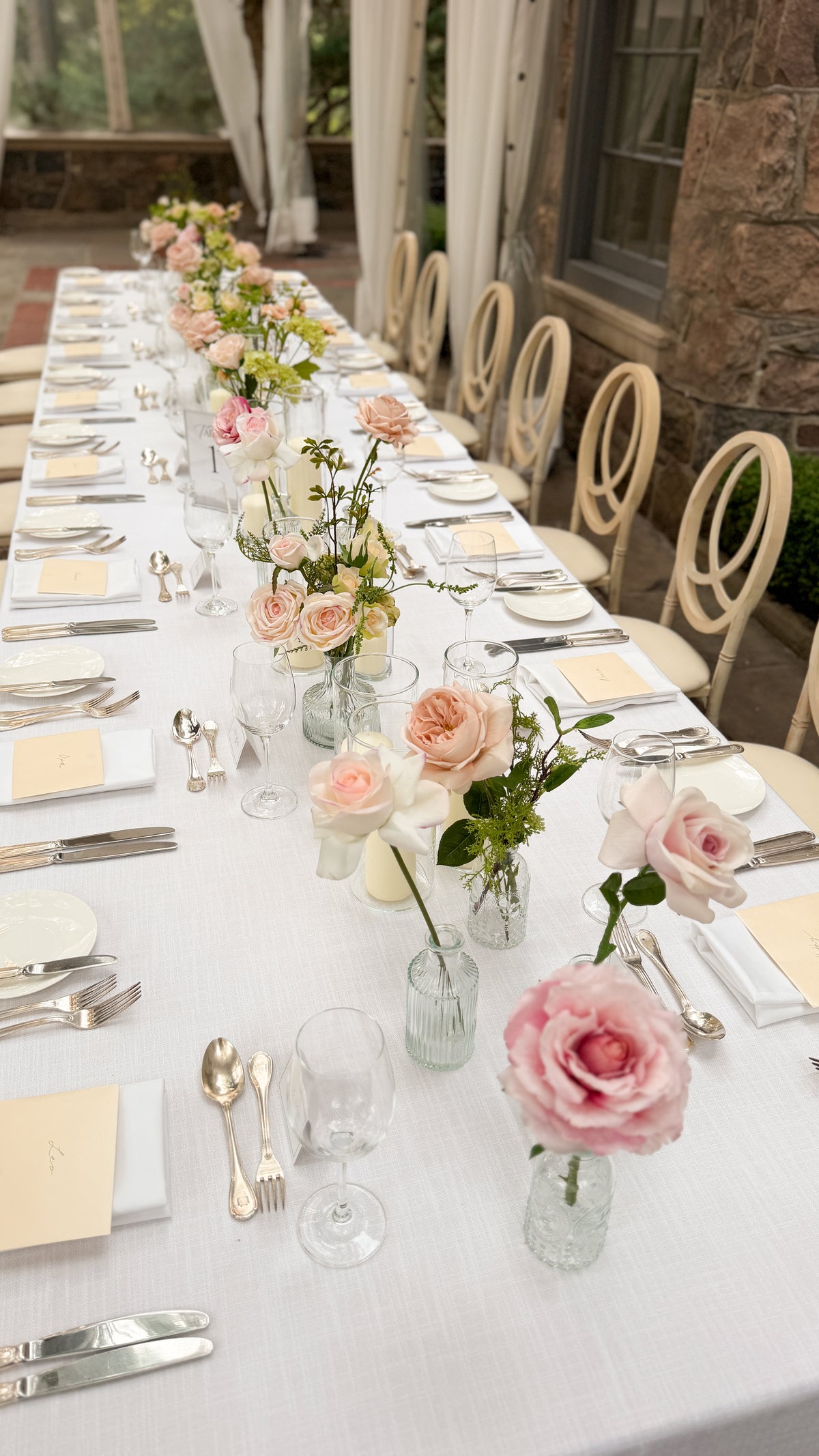 The Peach + Blush Garden Bud Vase Tabletop Package