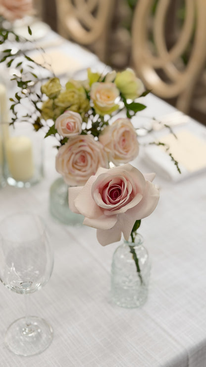 The Peach + Blush Garden Bud Vase Tabletop Package