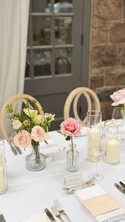 The Peach + Blush Garden Bud Vase Tabletop Package