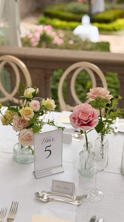 The Peach + Blush Garden Bud Vase Tabletop Package