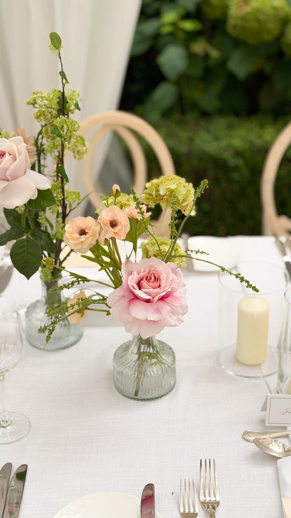 The Peach + Blush Garden Bud Vase Tabletop Package