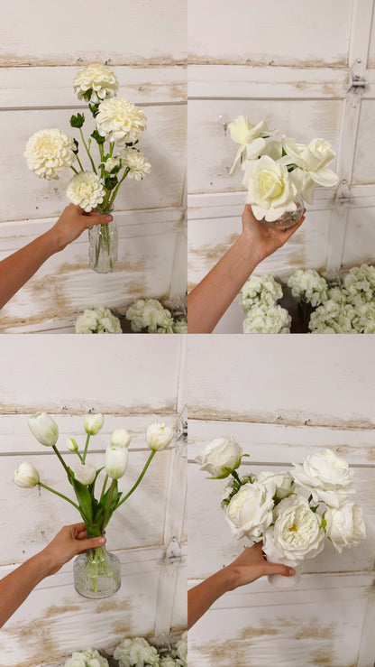 The White Hydrangea Tabletop Centrepiece Package