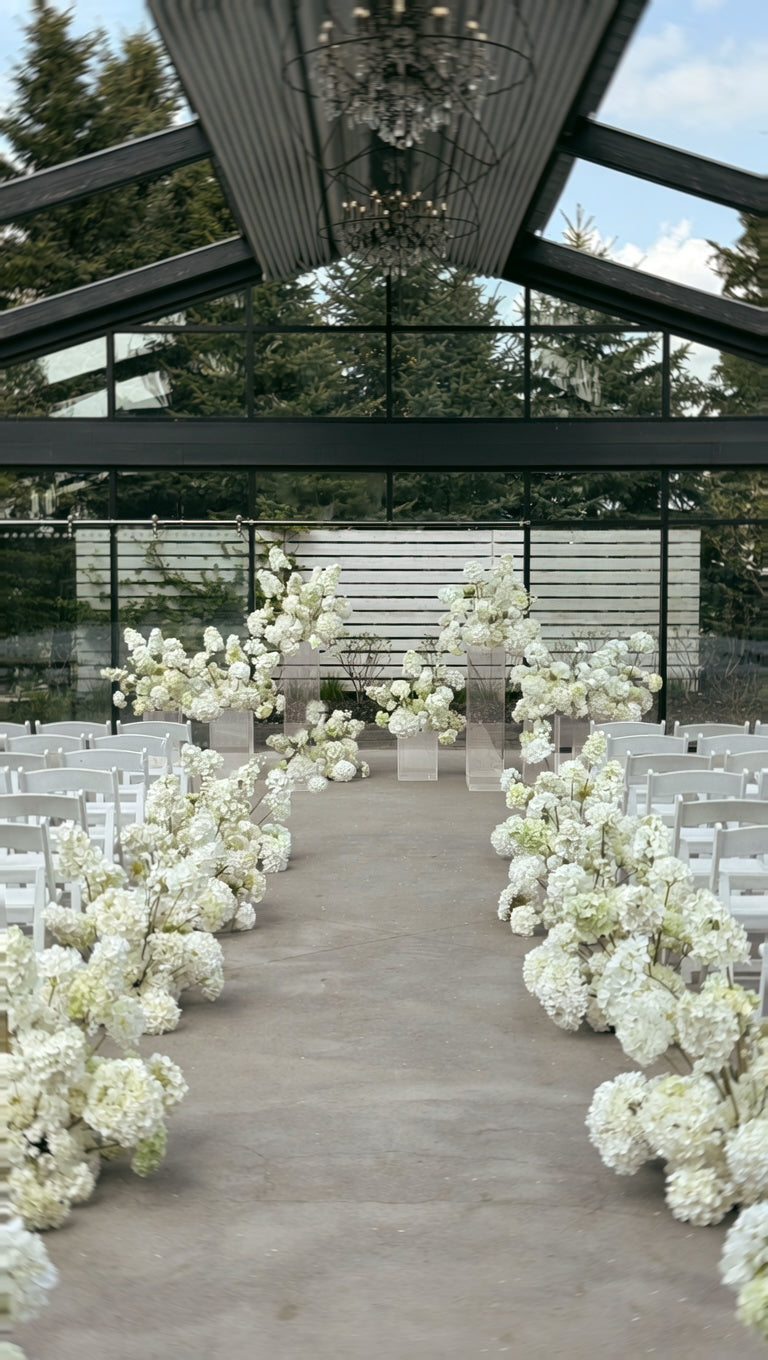 The White Hydrangea Backdrop