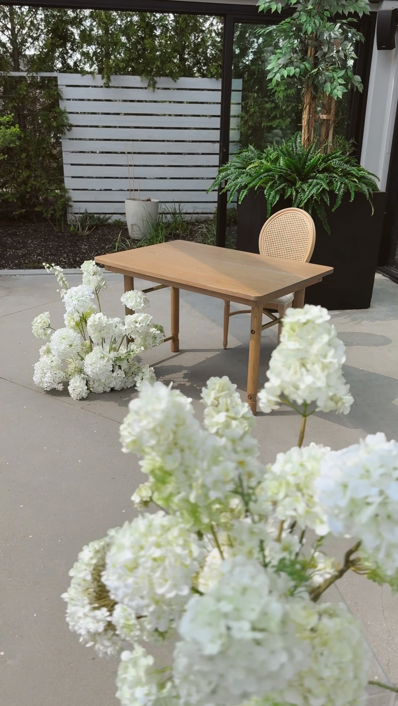 The White Hydrangea Aisle